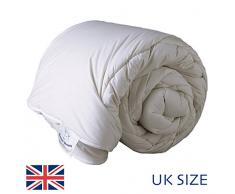 Devon couettes â Britannique fabriqué à la Main en Laine Naturelle (Laine) Couette Printemps/Automne Poids Moyen 600 g/m² (Single 135 x 200 cm)