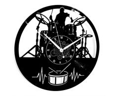 Instant Karma Clocks Instant Karma Horloge Murale en Vinyle IdÃ©e Cadeau Vintage Handmade-Guitare Musique Clavier Batterie Silencieux
