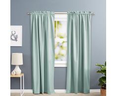 AmazonBasics Rideau doccultation Calorifuge, Vert (Green sea), 135Â xÂ 244Â cm