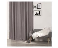 Homemaison Rideau Isolant à Åillets, Polyester, Gris, 260 x 140 cm