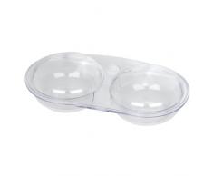 Dexam Cuit-Åuf au Plat au Four Micro-Ondes avec couvercles pour 2 Åufs 21Â cm