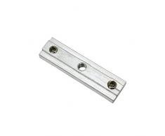 GARDINIA Connecteur pour tringles à rideau avec rail intégré, Métal, Diamètre: 20 mm, Argenté