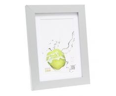 Deknudt Frames S66KD1 - P1 - Basic Cadre Photo avec Passe-Partout Bois/MDF Argenté 18 x 24 cm