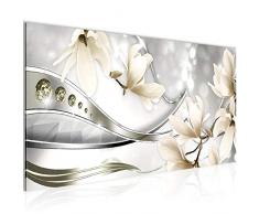 Tableau decoration murale Fleurs Magnolia - XXL Impression sur Toile Salon Appartment 1 Parties - prêt à accrocher - 207212c