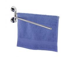 WENKO Power-Loc® porte-serviettes à 2 bras mobiles Elegance - fixer sans percer, Zinc moulé sous pression, 4 x 35 x 12 cm, Chromé