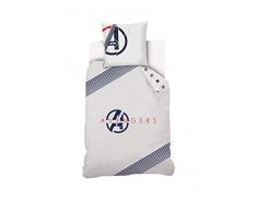Disney Avengers Parure de lit 140x200 cm 100% Coton, Blanc