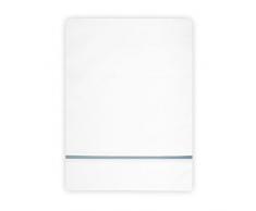 Matt & Rose 044789 Douce Nuit Drap Plat Coton Blanc/Bleu/Orange 310 x 270 cm