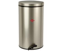 Wesco 128 731-03 Poubelle à pédale Gastro 32 l avec contenant galvanisé (Argenté)