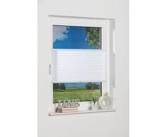 K-home - Store plissé à fixer, Blanc, 55 x 130 cm