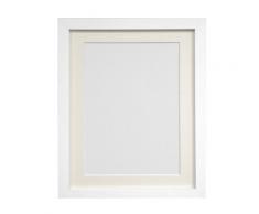 FRAMES BY POST Porte Photo 25 mm de Largeur H7 avec embase Ivoire 24 x 20-Pouces pour Photo de 20 x 16-Pouces, Verre Plastique, Blanc