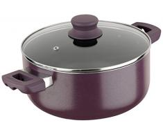 Art & Cuisine 6985 Marmite avec Couvercle 24 cm Prune Aluminium