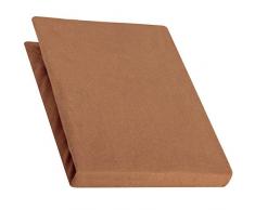 aqua-textil Pur Drap-Housse lit sommier tapissier Lits à Eau Coton 90x200-100x220 cm Brun Chocolat