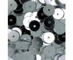 Efco Fil Plat Rond, Paillettes Argent, 6Â mm, 10Â g, Lot de 1000Â bÃ¢tonnets