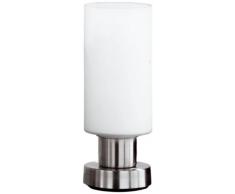 Honsel 57371 Lampe de bureau- Nickel mat / Verre blanc