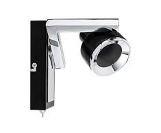 Paulmann 66670 Spots Turn, max. 1x10W, GU10, Noir/Chrome, 230V, Métal/Plastique