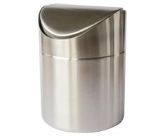 Gelco Design 707466 Poubelle Demake-Up, Acier Inoxydable, Chrome, 12 x 12 x 16,5 cm