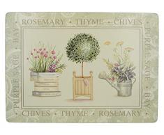 Creative Tops Lot de 4Â Sets de Table, XL, Envers en liÃ¨ge, Motif Plantes