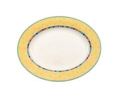 Villeroy & Boch Twist Alea Limone Plat ovale, 41 cm, Porcelaine Premium, Blanc/Jaune