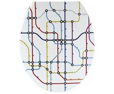 GELCO Design Abattant WC Plan Metro, Thermo dur, Multicolore, 45 x 38.5 x 4 cm