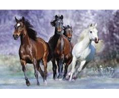 1art1 Chevaux Poster - en Hiver (91 x 61 cm)