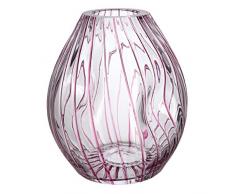 Verre de BohÃªme Glee Vase, Verre, Gold/Rouge Rubis, 14.5Â x 22Â x 20Â cm