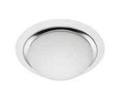 Brilliant AG 93851/75 Magnolia Plafonnier MÃ©tal/Verre 40 W E27 Blanc DÃ©poli/Chrome