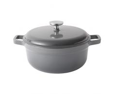 Berghoff Gem Fonte Faitout avec Couvercle 24Â cm 4.4Â L Gris