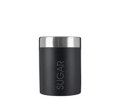 Premier Housewares 0508677 BoÃ®te Ã Sucre en Ãmail Noir et Couvercles en Acier Inoxydable SatinÃ©