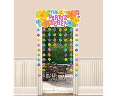 amscan Rideau de Porte Hawai Fleurs dhibiscus
