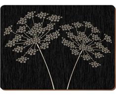 Creative Tops Lot de 4 Grands Sets de Table Classiques de qualitÃ© supÃ©rieure avec Envers en liÃ¨ge Bois Noir