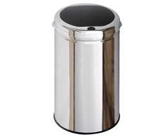 Poubelle push 30L TOKYO Inox
