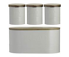 Typhoon Essentials Lot de 4 bocaux Crème