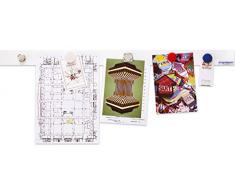 magnetoplan bande blanche mural magnétique 1000 x 50 mm, épaisseur 0,5 mm, autocollant