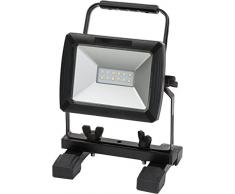 Brennenstuhl Projecteur LED SMD portable et rechargeable 10W (730 lumens, IP54, Batterie remplaçable, Montage Possible sur Trépied), Noir