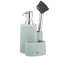 Kela 12081 Distributeur à Savon Multi Usages pour Evier, Céramique, 350 ml, Purana Gris Clair