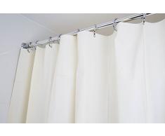 Croydex Rideau de douche en PVC uni Ivoire