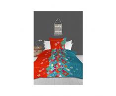 Soleil docre Patchwork, Parure, Housse de Couette, Polyester, Multicolore, 140 x 200 cm