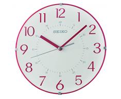 Seiko QXA515Q Horloge Murale, Plastique, Rouge, 21 x 21 x 4,3 cm
