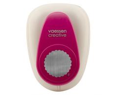 Vaessen Creative Perforatrice de Papier, Taille XXXL, Cercle Festonné, Pour Projets DIY, Scrapbooking, Création de Cartes et Plus