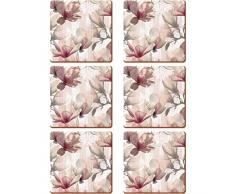 Creative Tops Wine Premium Lot de 6 Sets de Table avec Dos en liÃ¨ge, Bois Dense, Rose, Coasters