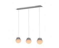 interfan Lampe suspension Ã 3Â lumiÃ¨res LED, 15Â W, chrome