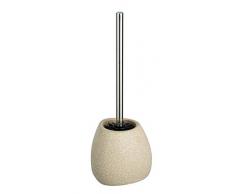 WENKO 23685100 Brosse WC Pion, Céramique, 12,5 x 38,5 x 12 cm, Beige