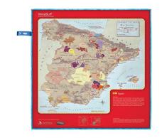 SOIREE HOME soireehome Chiffon Nettoyage Verres de vin Motif Espagne, Tissu, Rouge, 50Â x 50Â x 3Â cm