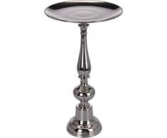 Viscio Trading Maison & Christmas Bougeoir, mÃ©tal, Argent, 24Â x 24Â x 62Â cm