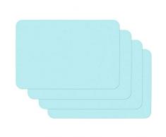 Venilia Set de Table Blue, 45 x 30 cm, 4 pcs, Antidérapant Résiste à La Chaleur et Fait, Polypropylène, 59041