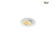 SLV Spot encastré plafond new Tria LED DL rond 13 W COB 38 °, 2700 K, Driver, clip plumes, blanc 114221