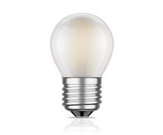 ledscom.de E27 LED Ampoule Filament Frosted Mate G45 pour lintÃ©rieur et lextÃ©rieur 4W =38W, 450lm A++ Blanche-Chaude