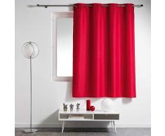 douceur dintÃ©rieur rideau a oeillets plastique 140x180 cm polyester essentiel rouge