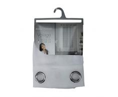 douceur dintÃ©rieur panneau a oeillets 140x280 cm voile brode fils argent honeys blanc