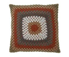 Dutch Decor Coussin Duca 45x45 cm Cognac - Coussins Déco - Oreiller Décoratif - Déhoussable - Zippé